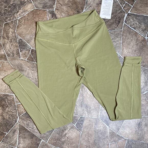 NWT Lululemon Nulu and Crisscross Mesh Stirrup Tight Sz 12 Bronze Green - Picture 5 of 13